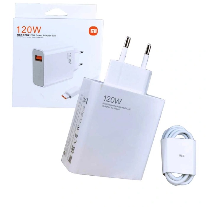 Xiaomi 120W EU Plug QC3.0 Fast Quick Wall Charger with Cable